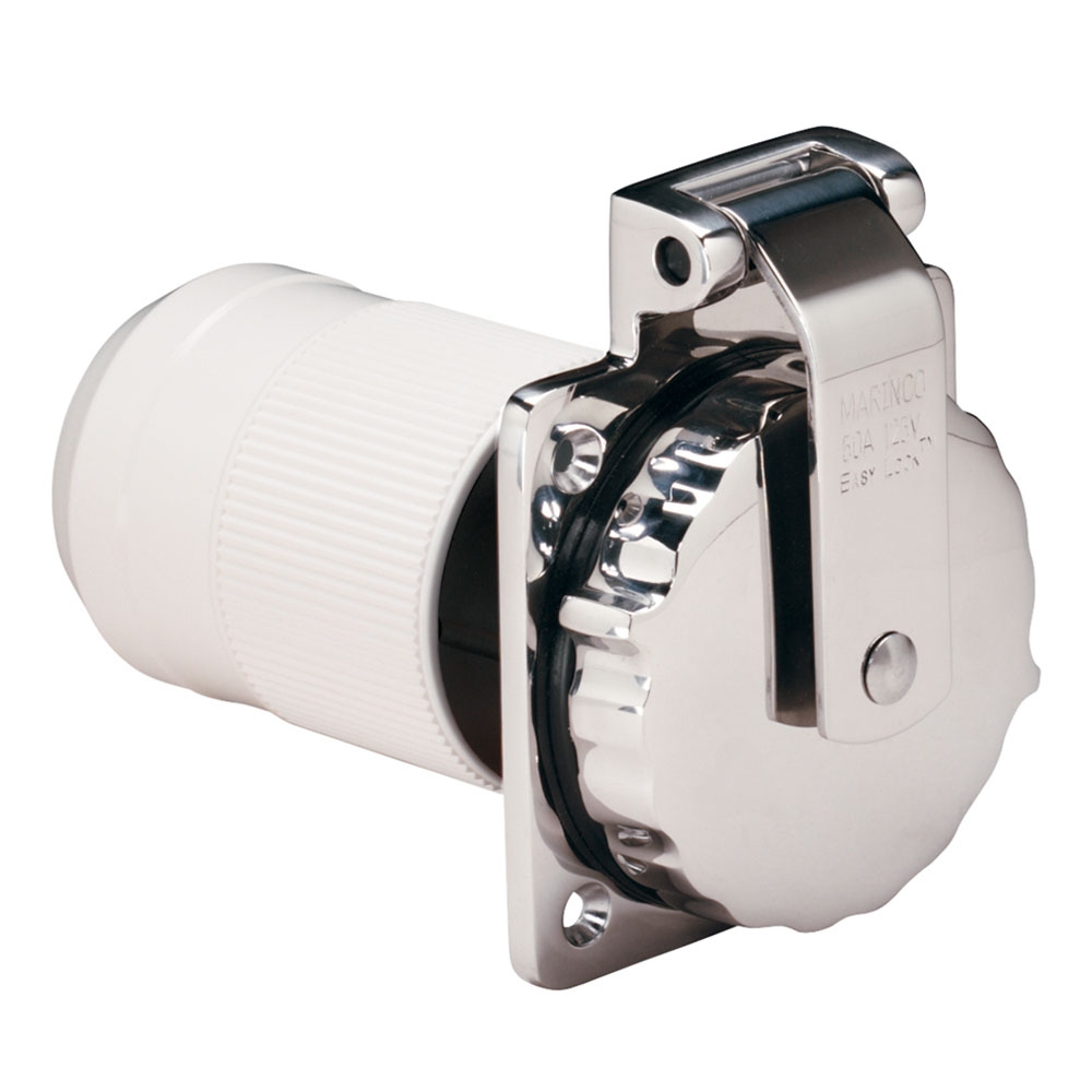 Marinco Inlet 50A 125V Stainless Steel