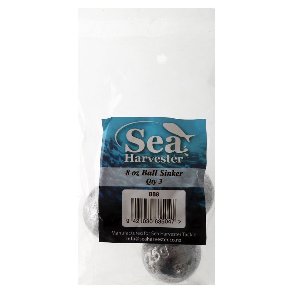 Sea Harvester Ball Sinkers Bulk Pack 8oz Qty 3