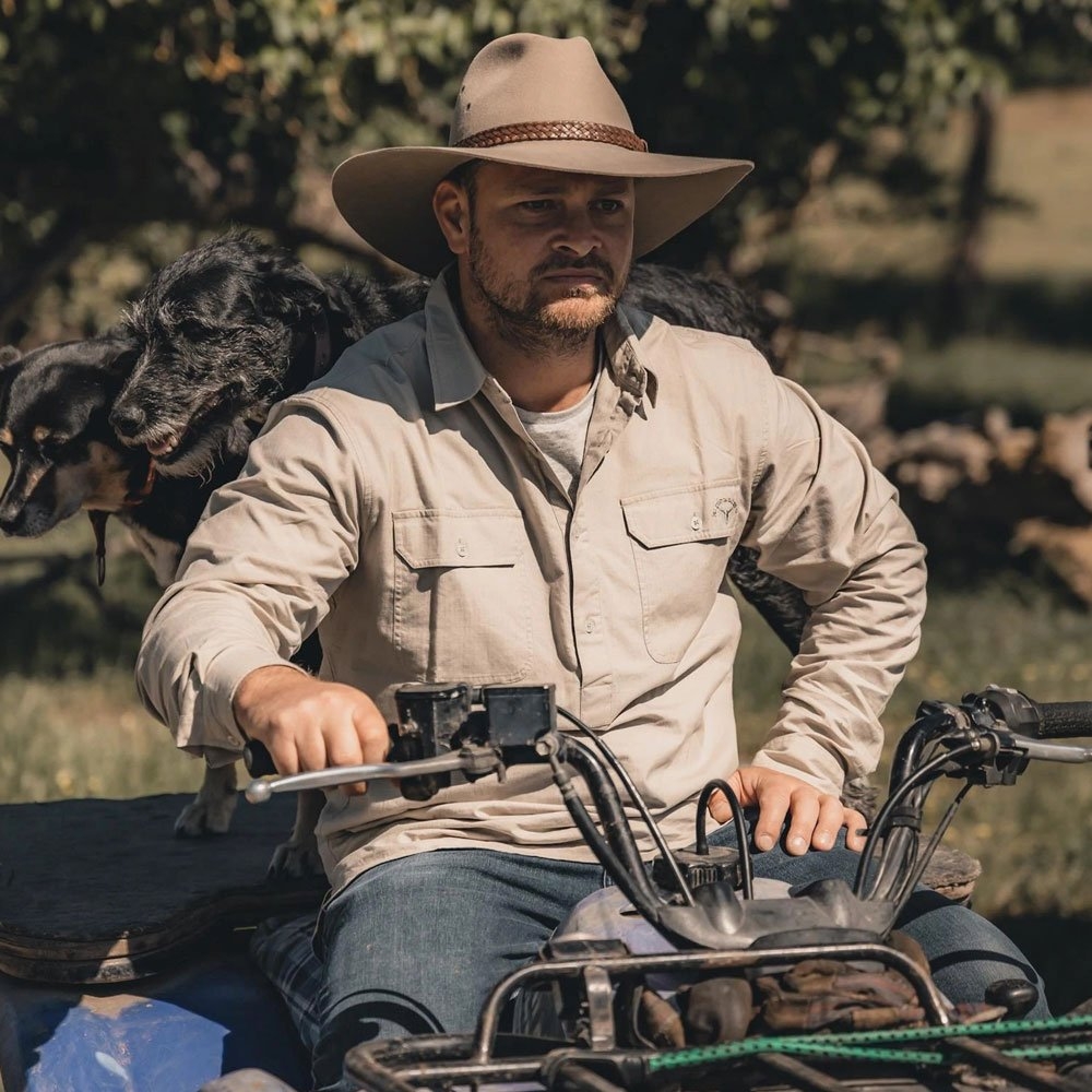 Ridgeline Yard Placket Mens Long Sleeve Shirt Eucalyptus XL