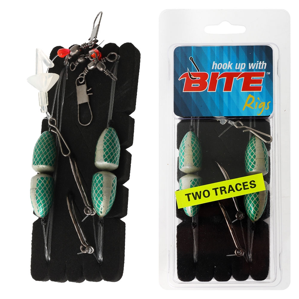 Bite Surfcasting Pulley Rig Bullet Float 4/0+5/0 Green Snake