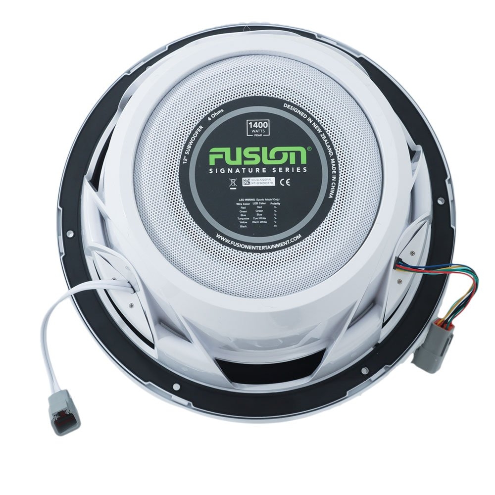 Fusion Signature 3 Sports CRGBW LED Marine Subwoofer White 12in 1400W