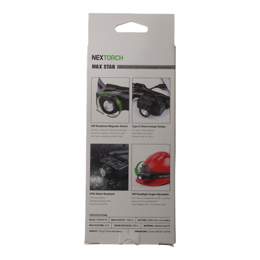 Nextorch Max Star LED Headlamp 1200 Lumens