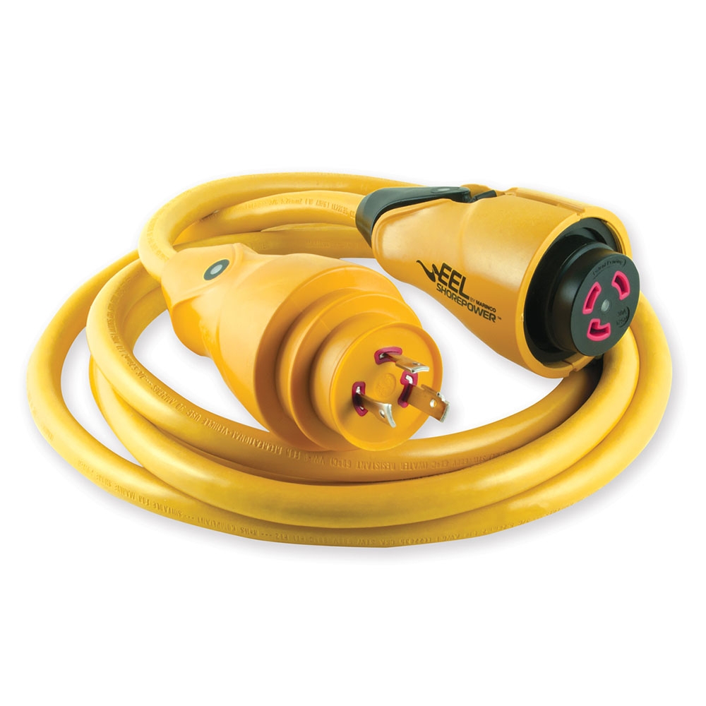 Marinco EEL Cordset 30A 125V 12ft Yellow