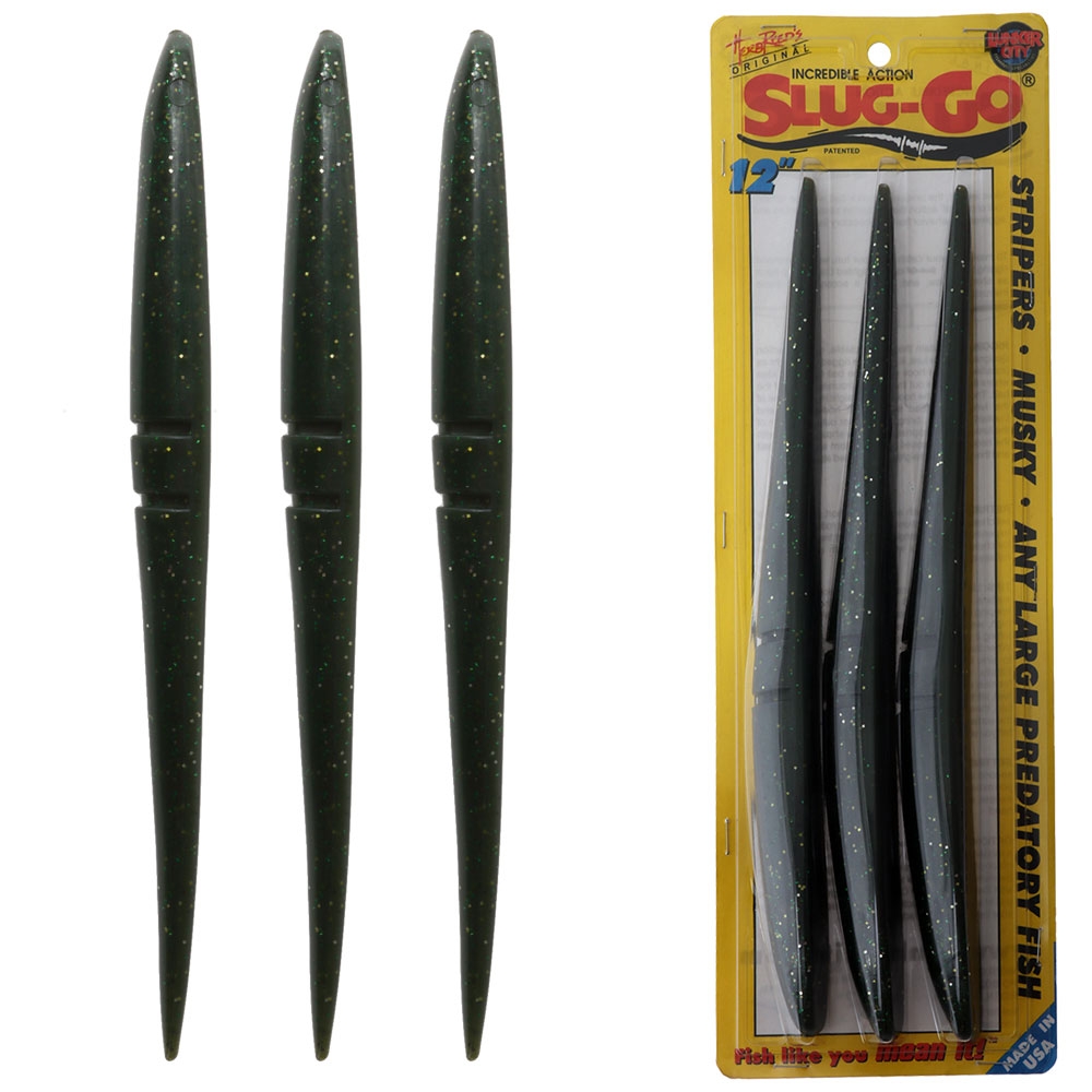 Lunker City Slug-Go Soft Bait 30cm Qty 3 Green Mackerel