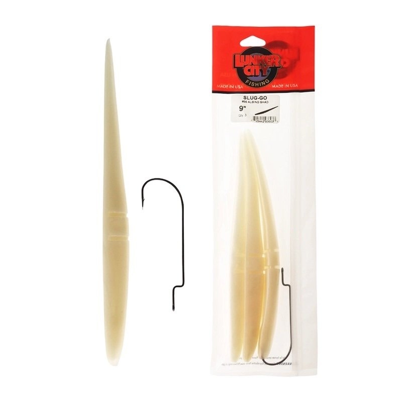 Lunker City Slug-Go Soft Bait 23cm Qty 3 Albino Shad