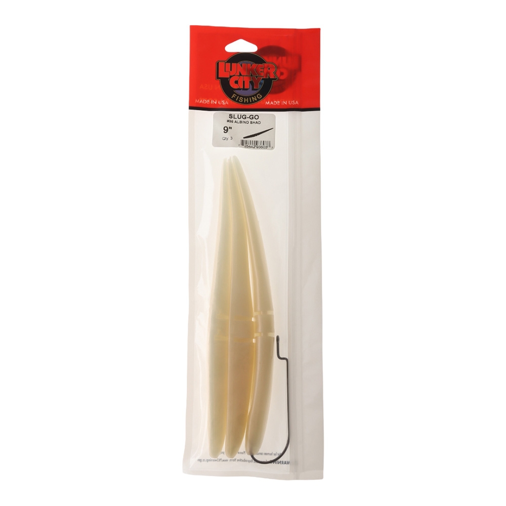 Lunker City Slug-Go Soft Bait 23cm Qty 3 Albino Shad