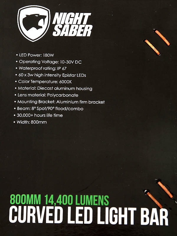 Night Saber 180W LED Curved Driving Light 14400lm