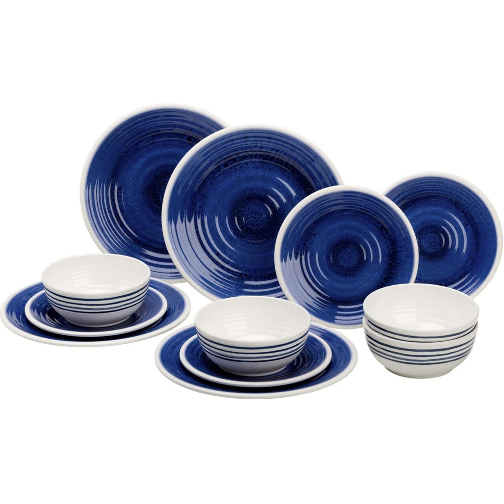 Azure Shatter-Resistant Melamine 12-Piece Dinner Set