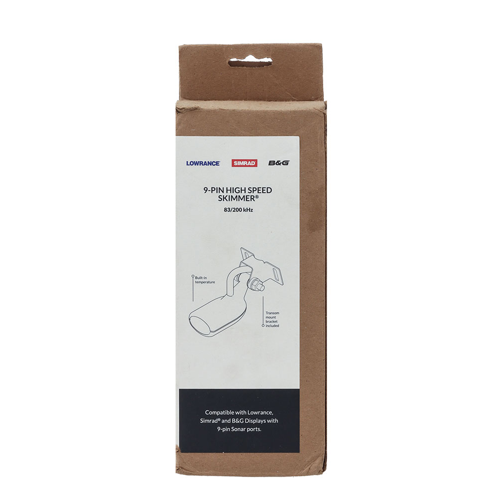 Lowrance Transom Mount High Speed Skimmer Transducer 83/200kHz Black