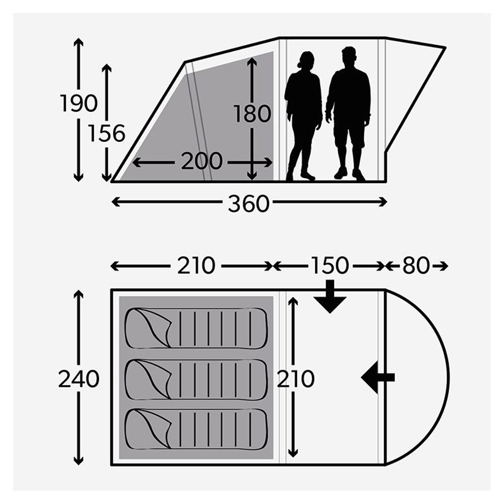 Kampa Brean 3 Person Tent