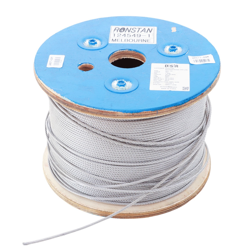 Ronstan 7x7 316 Stainless Steel Cable 4mm x 1m