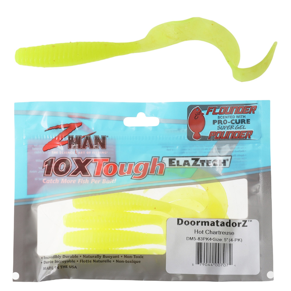 Z-Man DoormatadorZ Soft Bait 12.7cm Qty 4 Hot Chartreuse