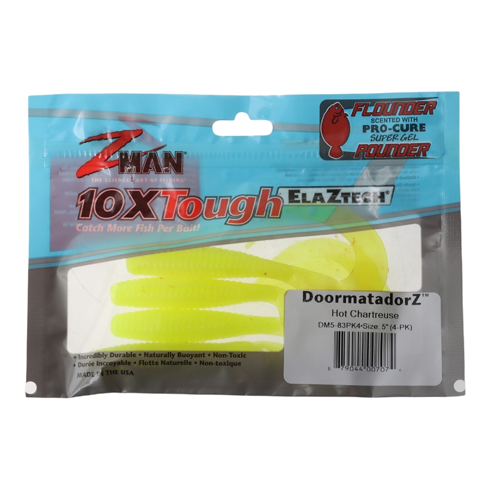 Z-Man DoormatadorZ Soft Bait 12.7cm Qty 4 Hot Chartreuse