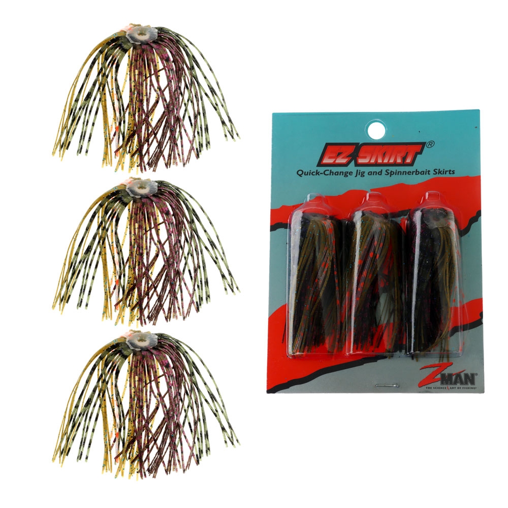 Z-Man EZ Skirt Quick-Change Jig and Spinnerbait Skirts 6.9cm Qty 3 Bluegill
