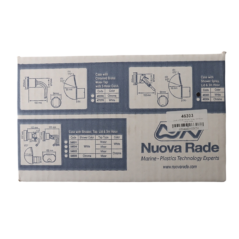 Compact RV Shower Kit White