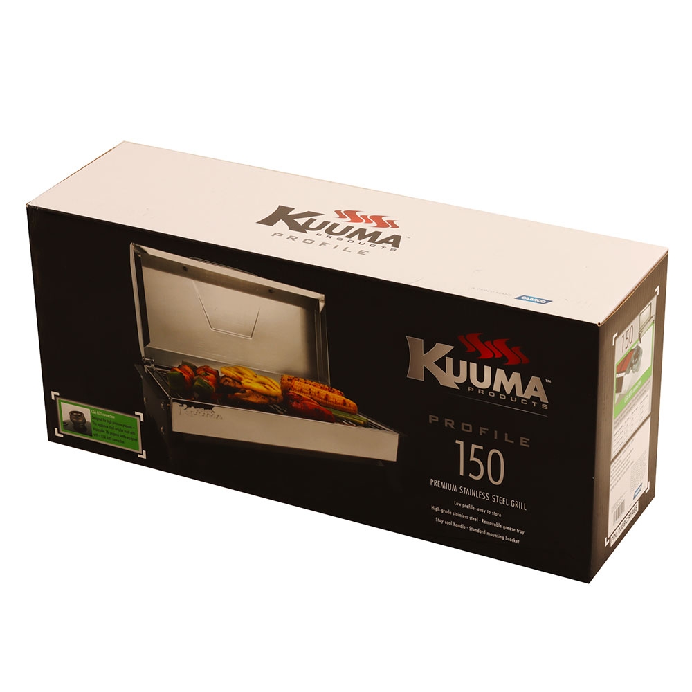 Kuuma Stow N' Go Profile 150 Stainless Steel Portable Marine BBQ