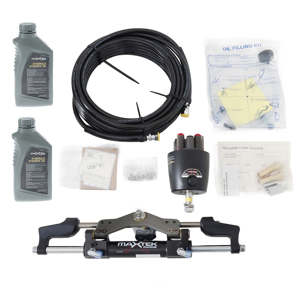 maXtek Hydraulic Outboard Steering System 350HP Kit