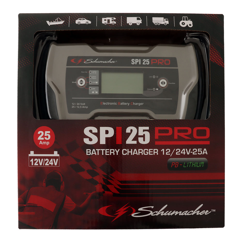 Schumacher SPi 25 Pro Battery Charger 12V-25A / 24V-12.5A