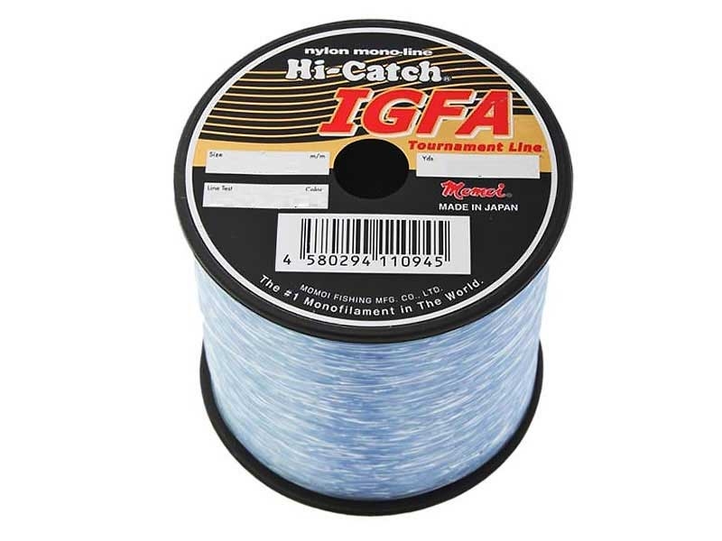Momoi Hi-Catch IGFA Tournament Line 1/4lb Spool 1500m 4kg Ice Blue