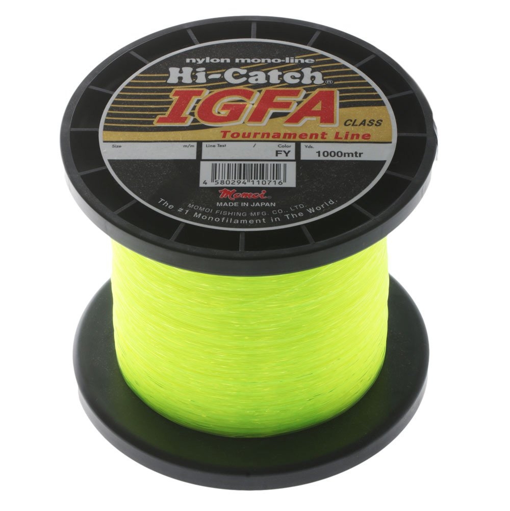 Momoi Hi-Catch IGFA Tournament Mono Line 1000m 15kg Fluoro Yellow