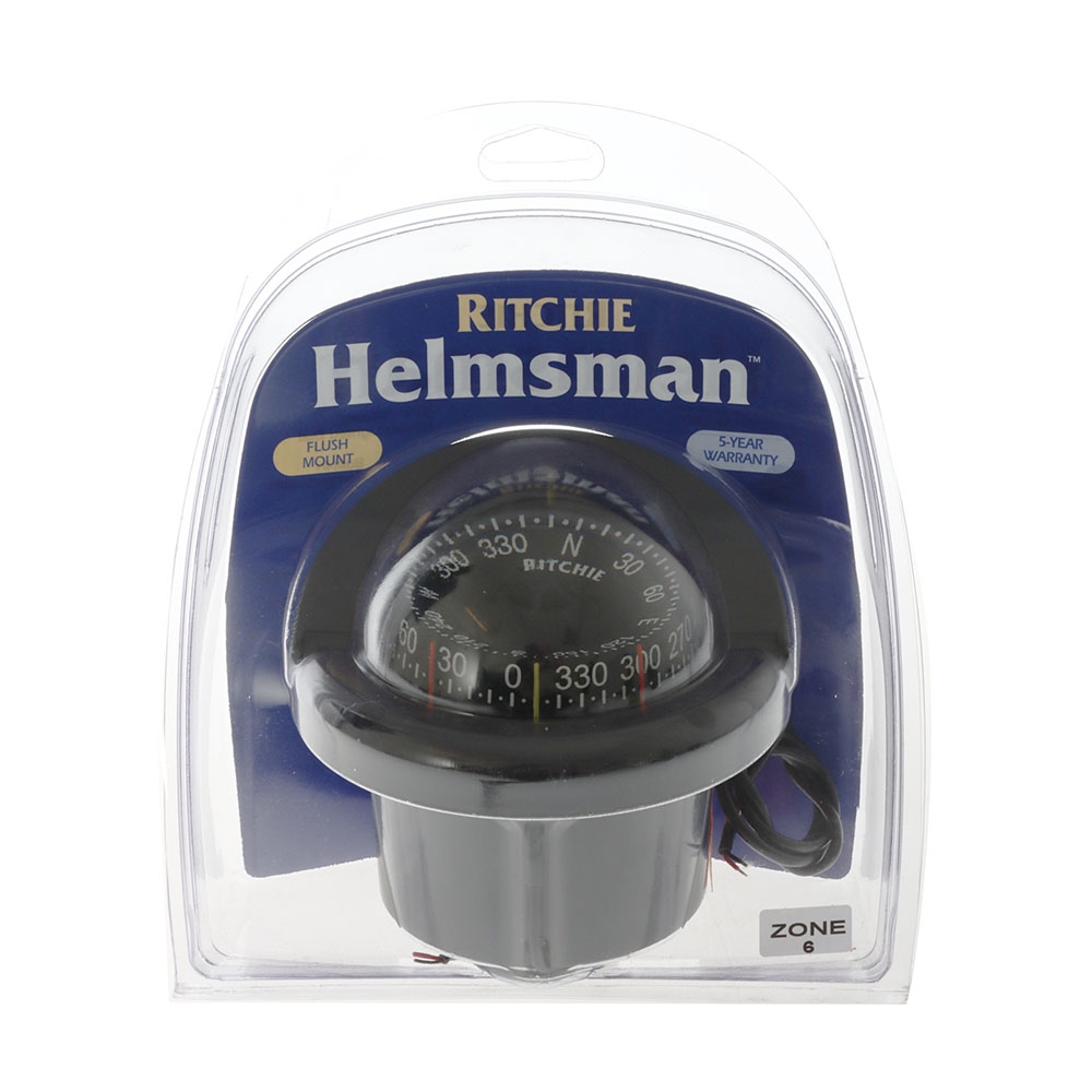 Ritchie Helmsman HF-743 CombiDamp Flush Mount Compass Black 12V