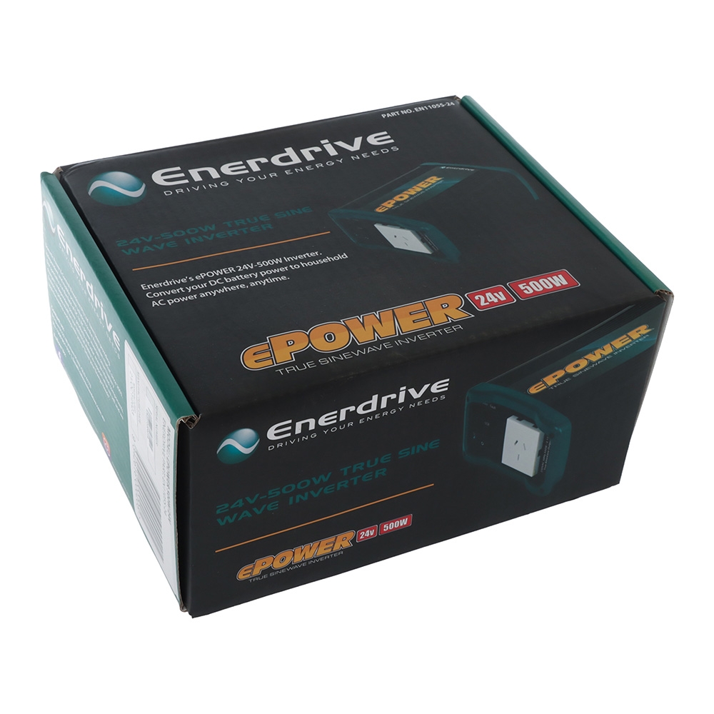 Enerdrive ePOWER True Sine Wave Inverter 24V 230VAC 500W