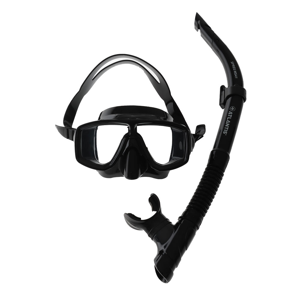 Atlantis Spree MS41 Mask and Snorkel Adult Set Black
