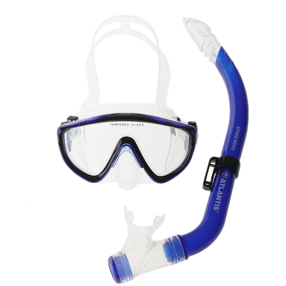 Atlantis Spree Kids Dive Mask and Purge Snorkel Set Blue