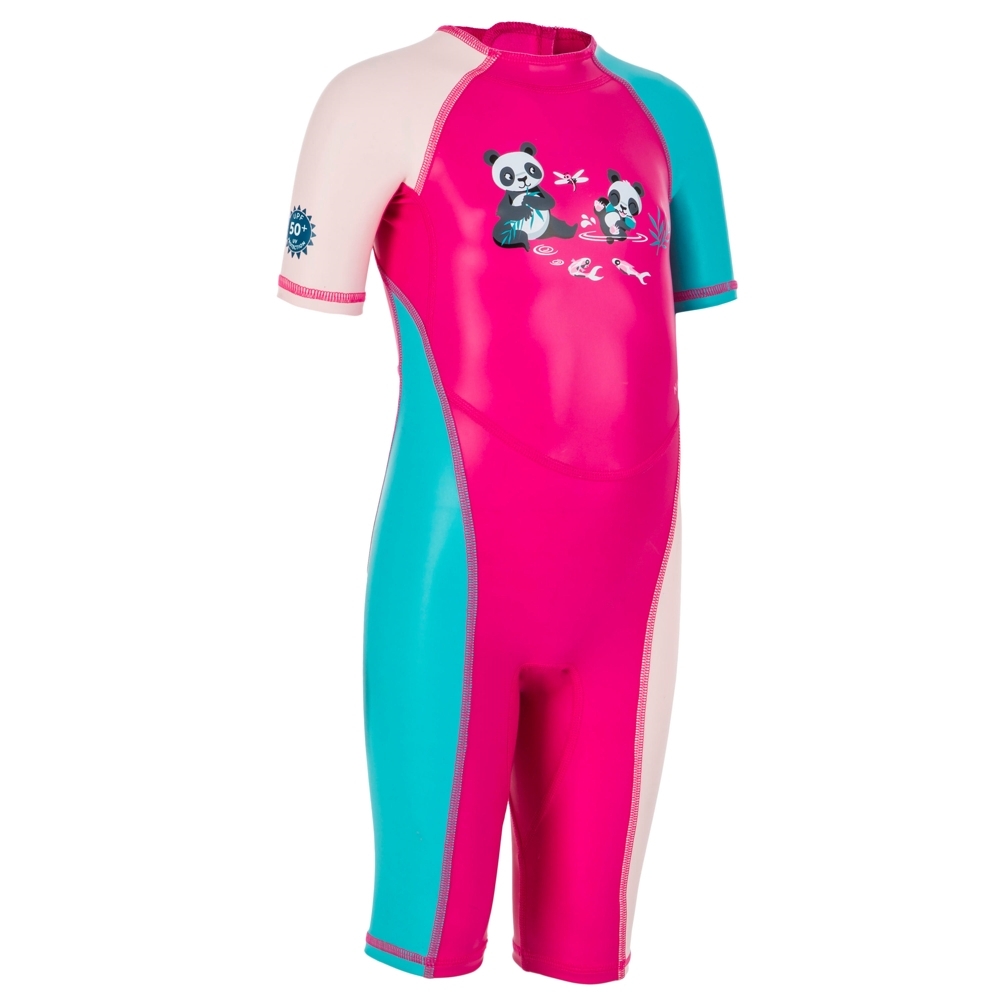 Nabaiji Kloupi UPF50 Kids Swimsuit Panda Magenta 4-5 Years