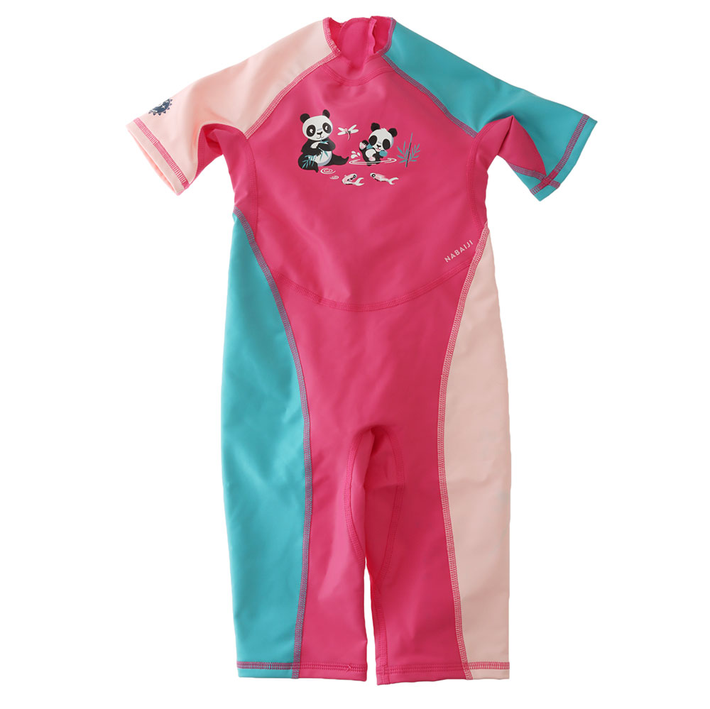 Nabaiji Kloupi UPF50 Kids Swimsuit Panda Magenta 4-5 Years