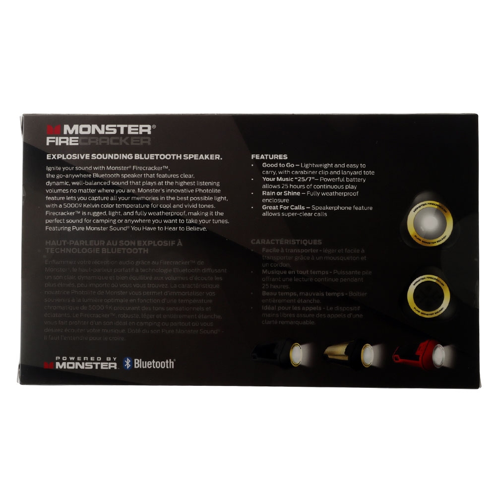 Monster Firecracker Shockproof Bluetooth Speaker Black