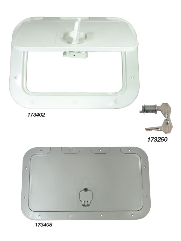 BLA Boat Access Hatch with Luran Recessed Lid Grey 210 x 310mm