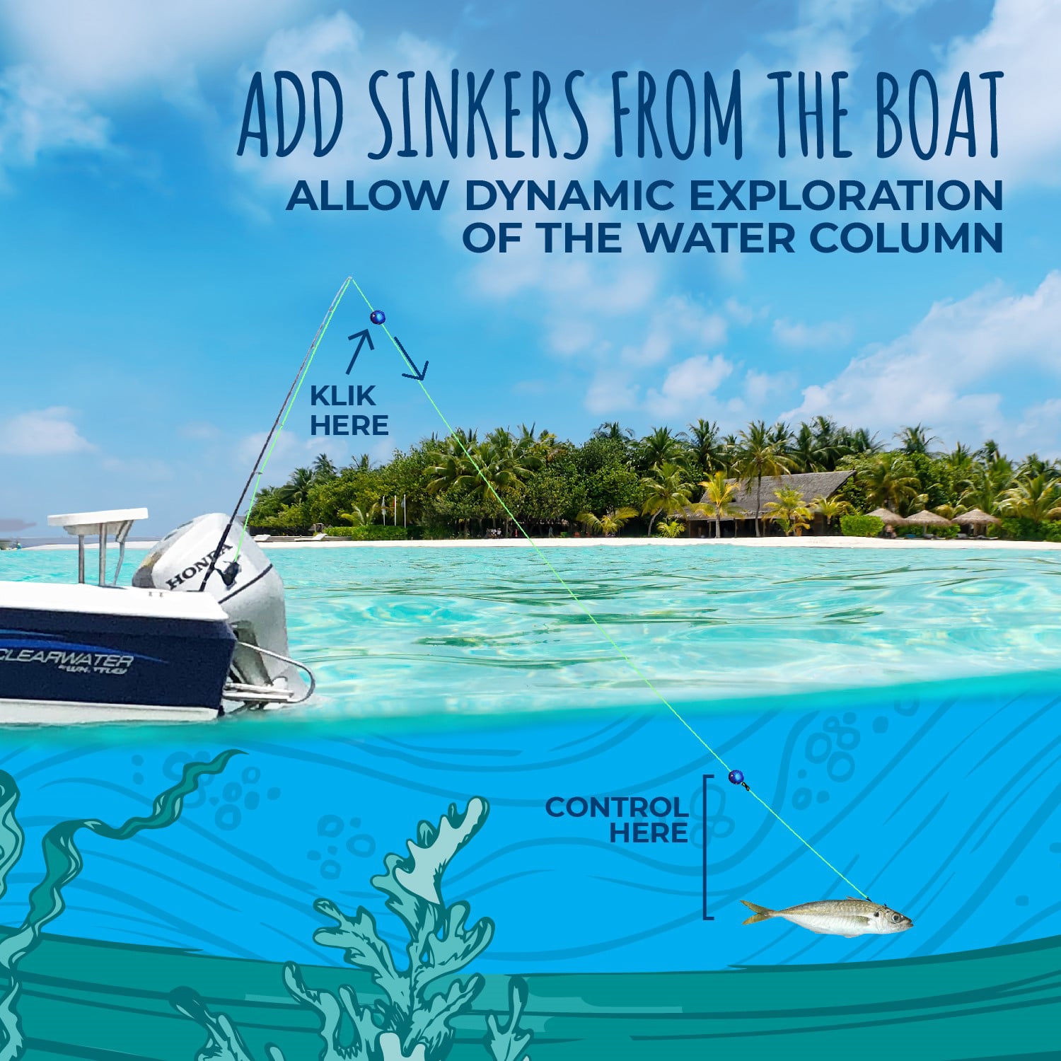 Klik Sinkers Quick Change Ball Sinkers Lumo 60g Qty 4