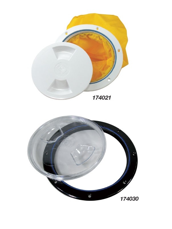 Polypropylene ABS Inspection Port 174014 White Cover 139mm