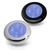 Hella Marine Blue LED Round Courtesy Lamp 24V Black Rim