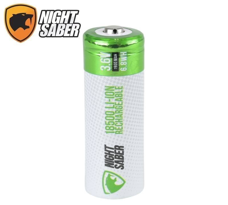 Night Saber 18500 Rechargeable Li-Ion Battery 3.6V 1900mAh