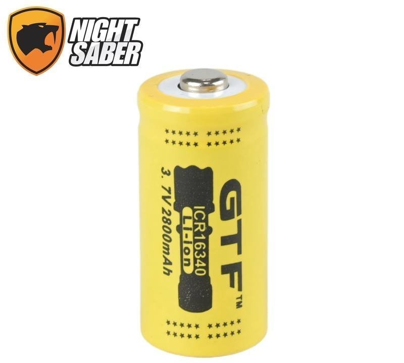 Night Saber CR123A Rechargeable Battery 3.7V 2800mAh 