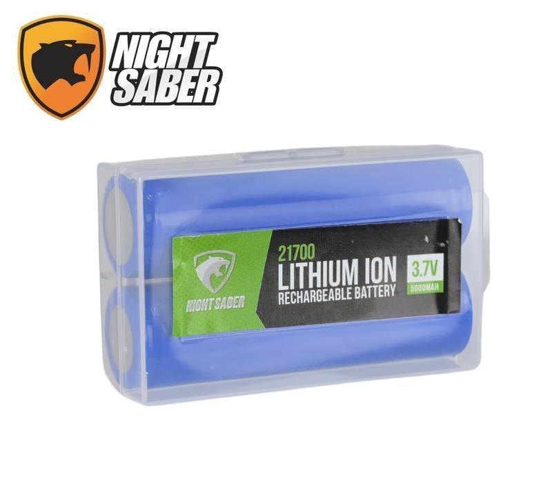 Night Saber 21700 Rechargeable Li-Ion Battery 3.6V 5000mAh Qty 2