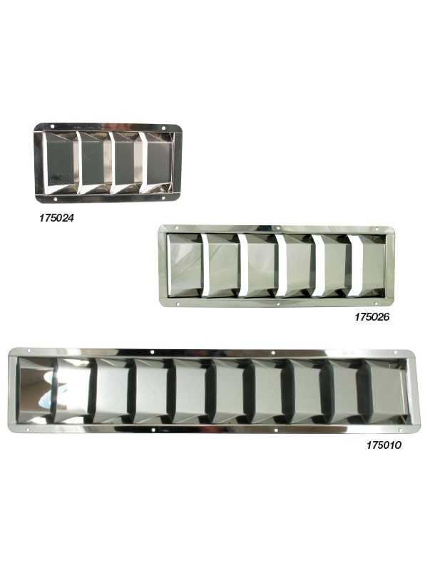 Stainless Steel Louvre Vent 4 with Mounting Flange