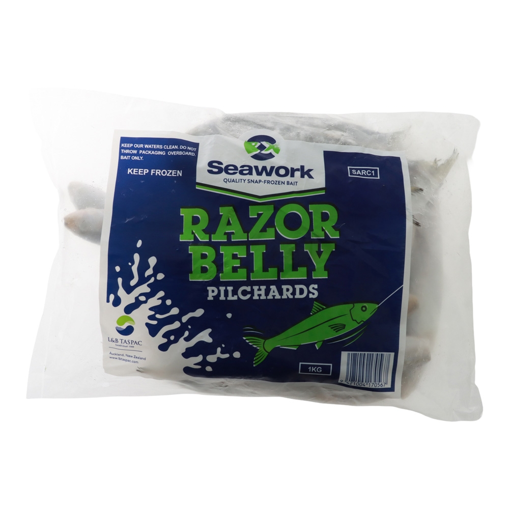 Seawork Razorbelly Pilchards Frozen Bait 1kg