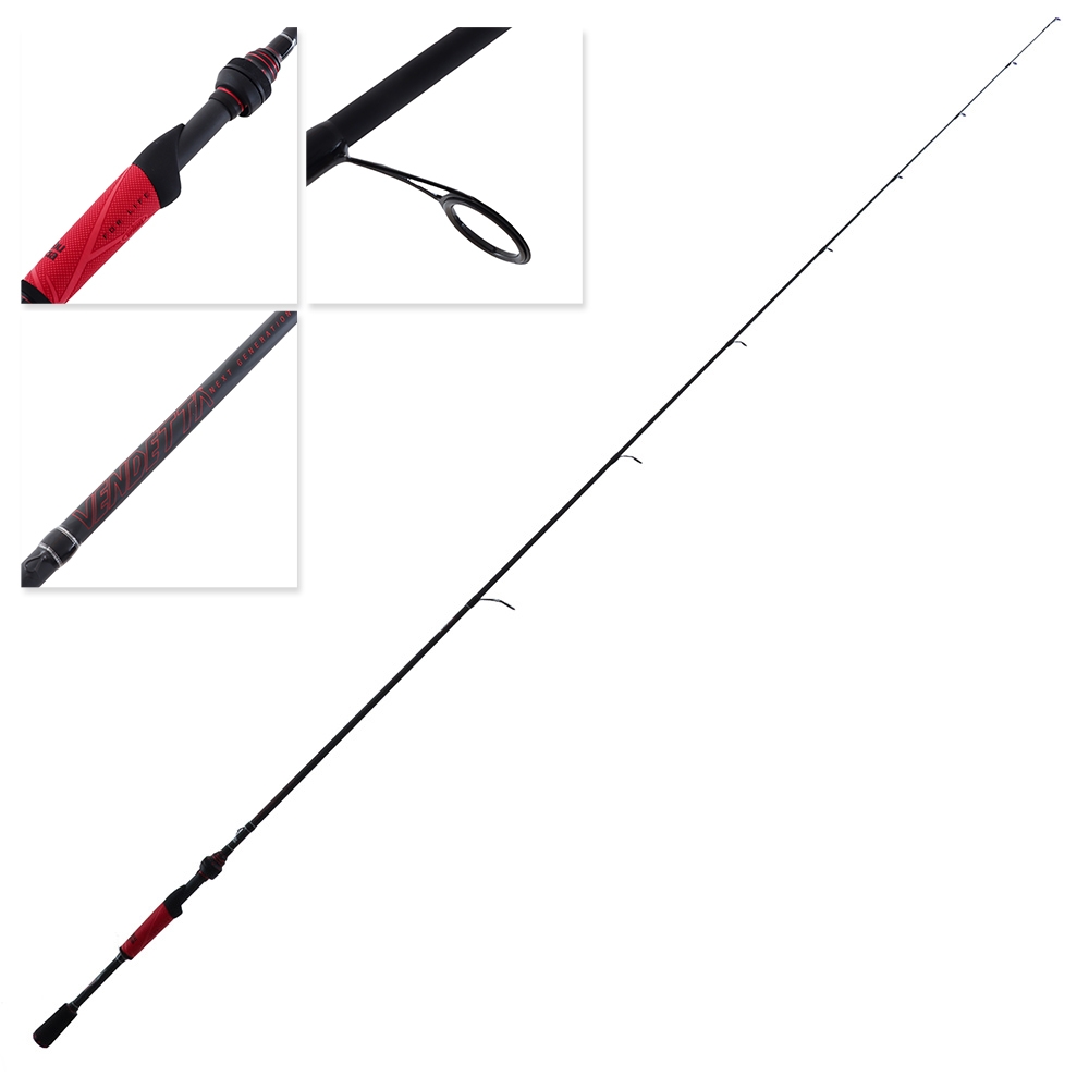 Abu Garcia Vendetta Medium Spinning Soft Bait Rod 6ft 6in 6-12lb 1pc