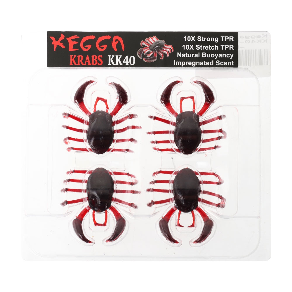 Kegga KK40 Krabs Soft Bait 40mm Qty 4