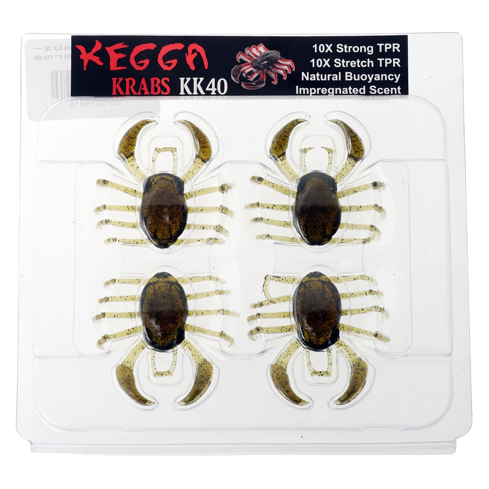 Kegga KK40 Krabs Soft Bait 40mm Qty 4