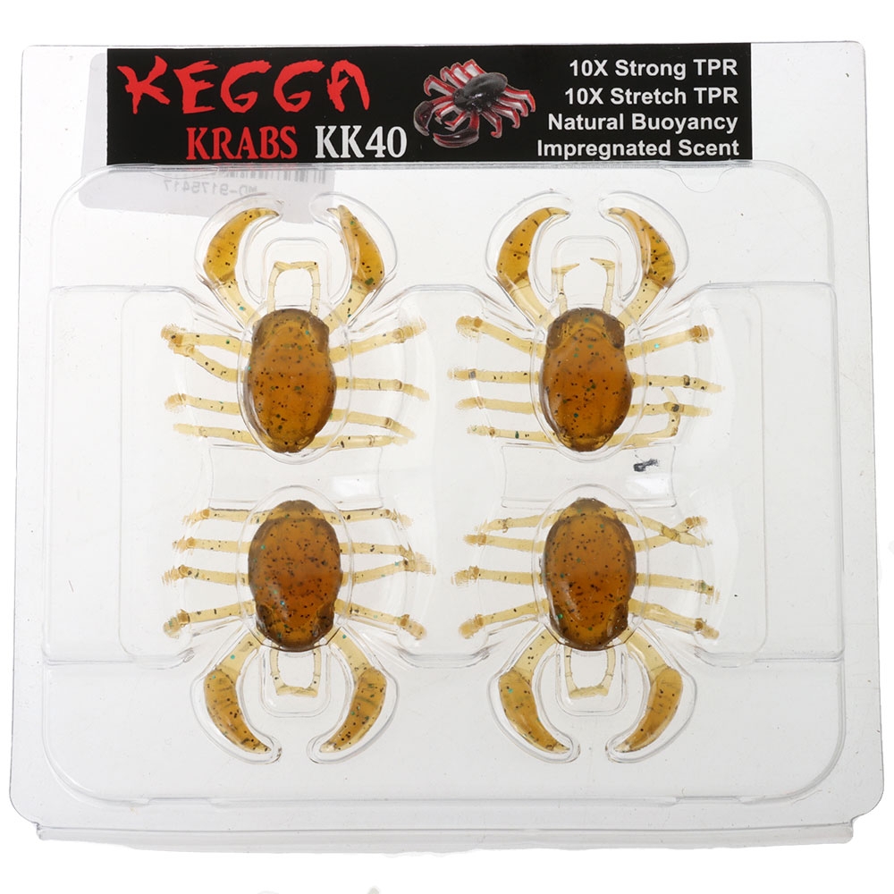 Kegga KK40 Krabs Soft Bait 40mm Qty 4