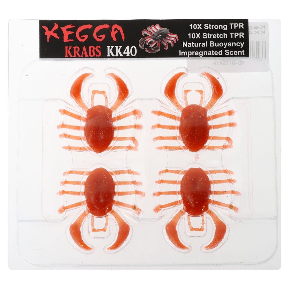 Kegga KK40 Krabs Soft Bait 40mm Qty 4