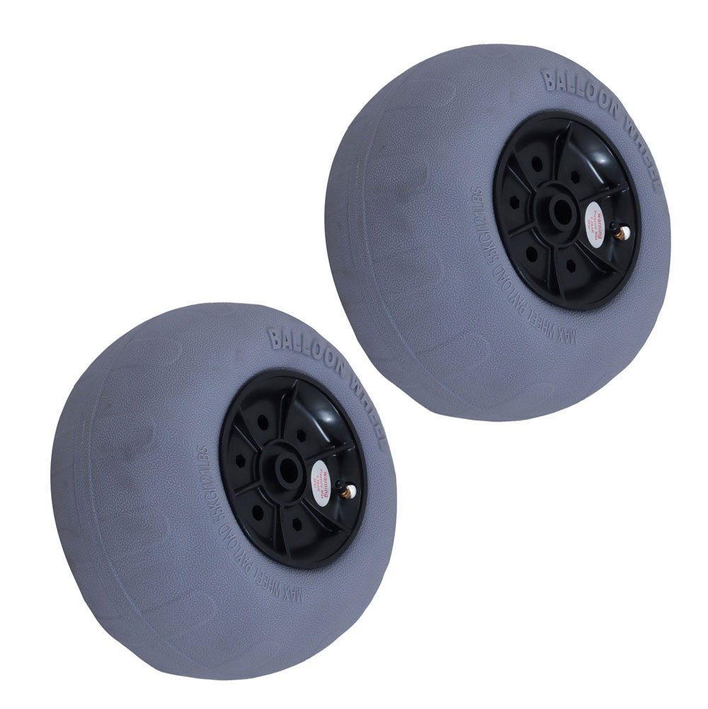 Pneumatic Polyurethane Beach Cart Trolley Wheels - Pair
