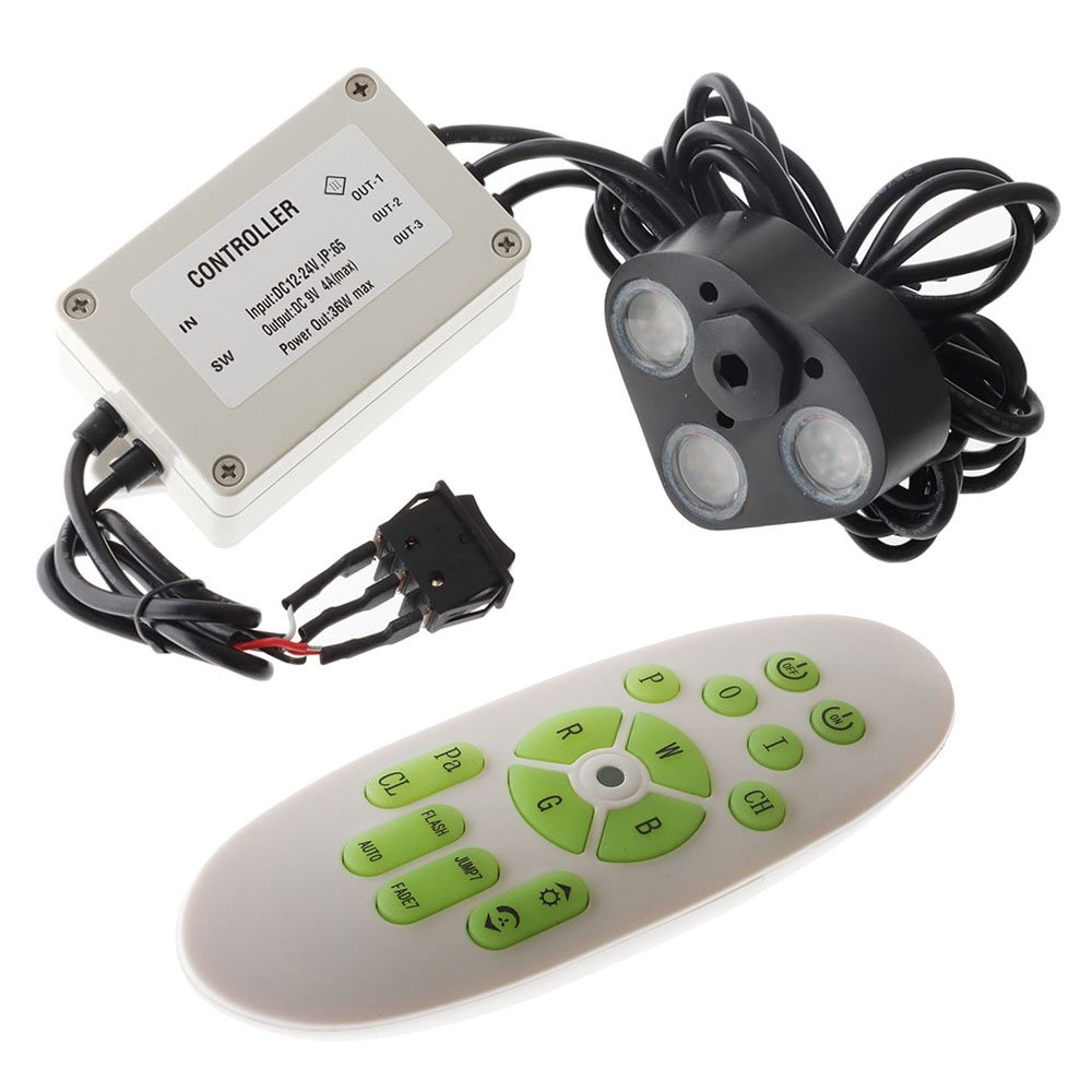 LED Underwater Lights with Drain Plug and Remote Control Multicolour