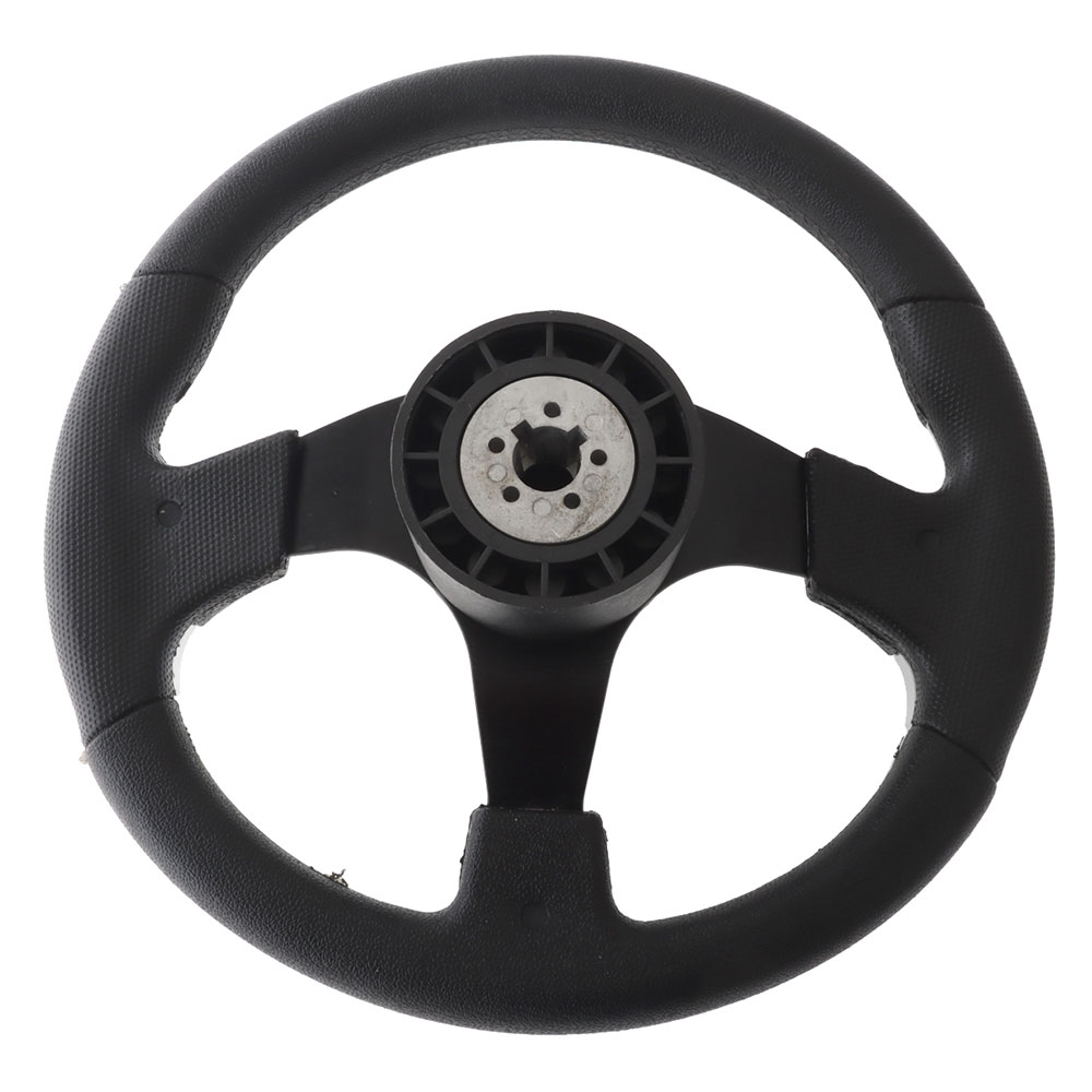 Aluminum Steering Wheel with PU Sleeves 12.5in Black/Silver