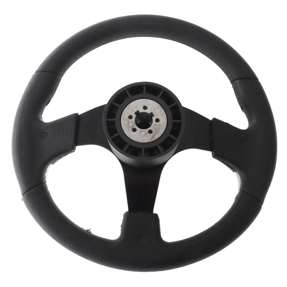Aluminum Steering Wheel with PU Sleeves 12.5in Black/Silver Aluminum Steering Wheel with PU Sleeves 12.5in Black/Silver