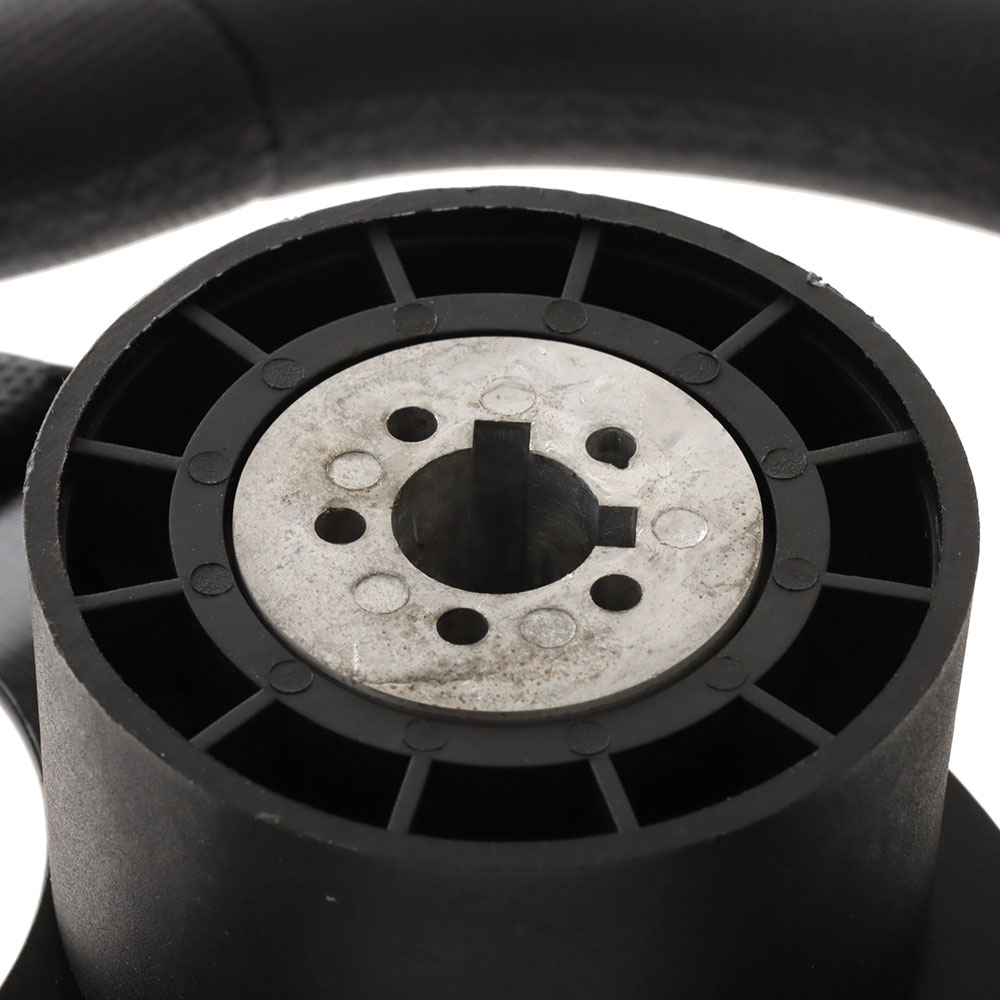 Aluminum Steering Wheel with PU Sleeves 12.5in Black/Silver